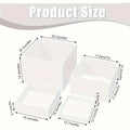 4pcs White Acrylic Display Stands - Elegant Jewelry & Dessert Organizer with Hollow Base, Perfect for Buffet Tables, Parties, and Home Decor, Dessert Display | Modern Display Stands | Sleek Finish, Jewelry Organizer Stands