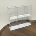 Clear & Mirror Acrylic Display Boxes with Lids - Transparent Organizer Cases for Dolls, Figurines, Collectibles - Stackable Storage Boxes with Open Front, Dustproof Protection - Ideal for Home, Office, Store