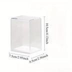 Clear & Mirror Acrylic Display Boxes with Lids - Transparent Organizer Cases for Dolls, Figurines, Collectibles - Stackable Storage Boxes with Open Front, Dustproof Protection - Ideal for Home, Office, Store