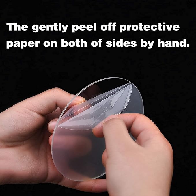 Transparent Circle Acrylic Sheet 6 pcs for decoration for home, office, shops wall and table decor