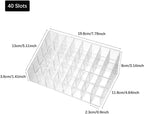 40-Slot Clear Acrylic Lipstick Holder – Makeup Organizer &amp; Display Stand