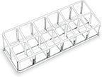 Acrylic Lipstick Holder,Small Clear Compact Lip Gloss Balm Chapstick Perfume Sample Organizer with 12 Slots