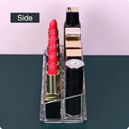 Acrylic Lipstick Holder,Small Clear Compact Lip Gloss Balm Chapstick Perfume Sample Organizer with 12 Slots