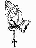 Jesus Praying Hands with Cross - Christmas & Baptism - For Church or Home
