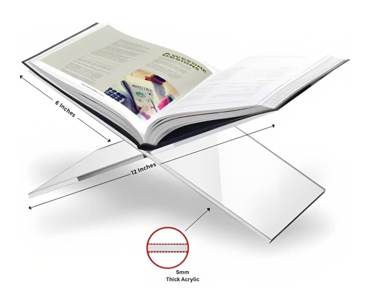 Holy Quran Stand X-shaped Clear Display | Plan Acrylic stand for Holy Quran