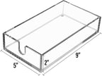 Clear Acrylic Guest Towel & Napkin Holder – Modern Paper Towel Tray for Bathroom, Kitchen & Dining