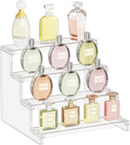 Lifewit 4 Tier Clear Display Stand, Pack of 1 Plastic Display Stands, Plastic Organizers for Figures, Cupcake, Perfume, Dessert, Organization and Decoration