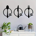 Spoon, Knife and Fork With heart - Beautiful Kitchen Wall Decal - Best For Gifting