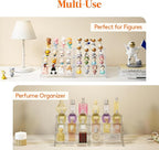 Lifewit 4 Tier Clear Display Stand, Pack of 1 Plastic Display Stands, Plastic Organizers for Figures, Cupcake, Perfume, Dessert, Organization and Decoration