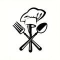 Chef Hat & Utensils Decal - Kitchen & Dinning Wall Decor