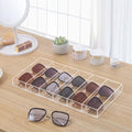 Premium Grade Acrylic Sunglasses Display Organizer, 6 Slot Clear Eyeglasses Storage Case Tray