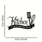 Kitchen, Love Served Daily - Beautiful Kitchen Wall Decal  - Best For Gifting
