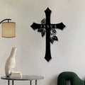 Jesus Cross With Roses - Christian Home - Christmas & Baptism - Church & Home