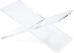 2-Piece Clear Acrylic Book & Quran Holder – Transparent Reading Stand for Open or Closed Books, Magazines & Textbooks