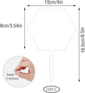 5 Pcs Clear Acrylic Cake Toppers – Blank Hexagon Shape DIY Cake Decoration for Weddings, Birthdays & Parties
