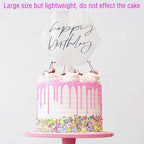 5 Pcs Clear Acrylic Cake Toppers – Blank Hexagon Shape DIY Cake Decoration for Weddings, Birthdays & Parties