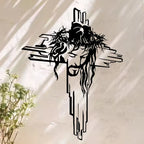 Jesus Face & Cross - Christian Home Décor - Christmas & Baptism - For Church or Home