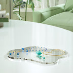 Clear Acrylic Coasters – Irregular Cloud Shape Drink & Coffee Cup Coasters for Tabletop Protection & Decorative Display Plates