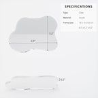 Clear Acrylic Coasters – Irregular Cloud Shape Drink & Coffee Cup Coasters for Tabletop Protection & Decorative Display Plates
