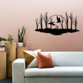 Tranquil "Ducks in Flight" Black Acrylic Wall Art – Wetland Nature