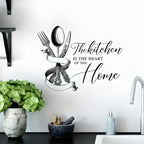 "The Kitchen Is The Heart Of The Home" Acrylic Wall Decal - Charming Decor for UAE Homes & Restaurants