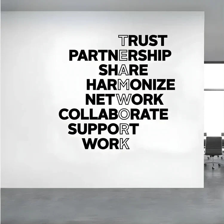 Team Work Acrylic Wall Art | Motivational Office 3D Wall Décor in UAE