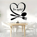 Spoon & Fork with Heart Acrylic Wall Decal | Beautiful Kitchen Decor for UAE Homes & Restaurants