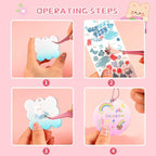 60 Pcs Acrylic Blanks with Keychain Accessories – 10 Shapes Clear Acrylic Ornaments, Charms & Key Rings for DIY Vinyl, Resin, Crafts & Engraving