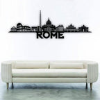 Rome City, Paris  - Skyline Acrylic Wall Art - Home Decal - National Day