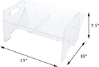 Clear Acrylic Mini Bookshelf – Small Desk Organizer & Bookcase for CDs, Books, Magazines | Desktop Storage Rack for Home & Office