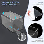 Acrylic Display Case with Black Base for Lego | Clear Acrylic Display Box for Collectibles Dustproof Protection Showcase (Black, 40x20x20 cm / 15.7x7.9x7.9 inch)