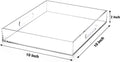 Acrylic Ottoman Tray with Handles 10x10x2 Inch Spill Proof Serving Tray Safe Edge Organizer Tray Decorative Tray for Living Room Bedroom Kitchen Bathroom Coffee Table Countertop