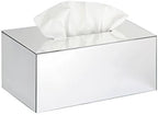 JackCubeDesign Acrylic Mirror Tissue Box Holder – Rectangle Storage Case & Napkin Organizer
