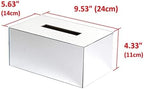 JackCubeDesign Acrylic Mirror Tissue Box Holder – Rectangle Storage Case & Napkin Organizer