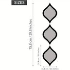 3pcs Mid-Century Modern Tear Drop Mirror Wall Decor | Emaazz