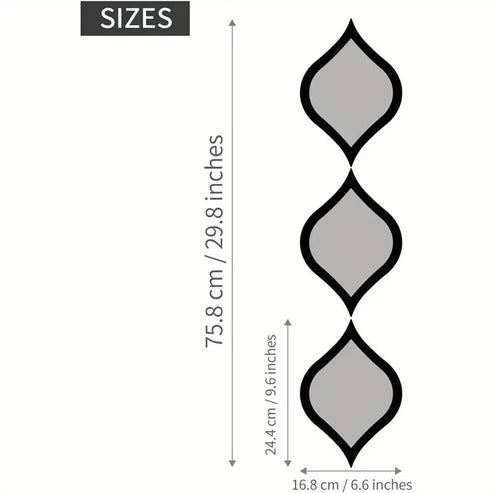 3pcs Mid-Century Modern Tear Drop Mirror Wall Decor | Emaazz