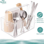 Space Organizers Plastic Acrylic Utensil Holder Silverware Caddy For Picnic Party