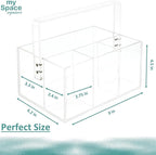 Space Organizers Plastic Acrylic Utensil Holder Silverware Caddy For Picnic Party