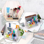 Acrylic Desk Supply Organizer with Drawers – Clear Pen, Stationery & Office Storage Box