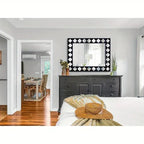 Black Wooden Frame Modern Decorative Mirror | Emaazz