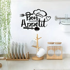 Chef's Cap Fork Spoon Acrylic Wall Decal - Beautiful Kitchen Decor for UAE Homes & Restaurants