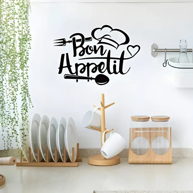 Chef's Cap Fork Spoon Acrylic Wall Decal - Beautiful Kitchen Decor for UAE Homes & Restaurants