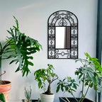 Black Acrylic Wall Mirror with Ornate Frame | Emaazz