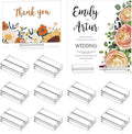 Clear Acrylic Stands – 3 Pack Place Card Holders, Table Number & Business Card Display Holders for Weddings, Dining Tables, Shops & Offices