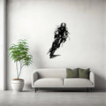 Dynamic Acrylic Road Cyclist Wall Art Silhouette - Abstract Racing Design