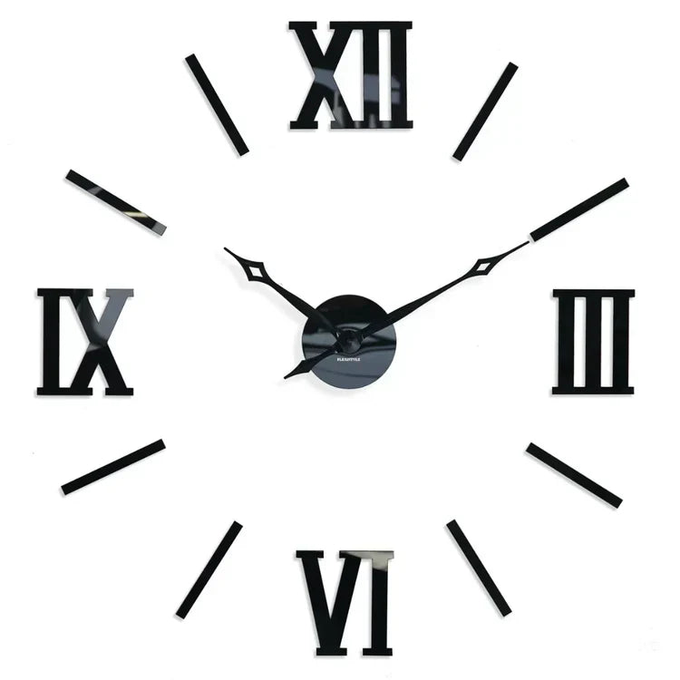 Giant DIY 3D Roman Numeral Wall Clock | Modern Acrylic Clock