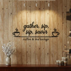 3D Acrylic Coffee Shop Wall Decor | Gather Sip Savor