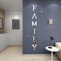 Family Sign Acrylic Mirror - Modern Home Decoration
