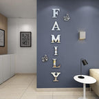 Family Sign Acrylic Mirror - Modern Home Decoration