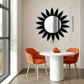 Black Mirror Wooden Sunflower Acrylic Mirror | Emaazz